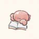本を読むカニさんのフリーアイコン