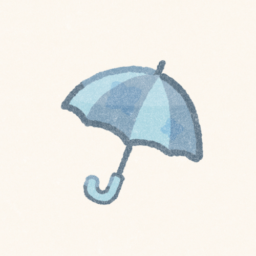 雨傘のイラストのフリーアイコン