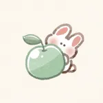 青りんごとうさぎさんのフリーアイコン