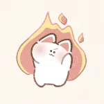 やる気に燃える猫さんのフリーアイコン