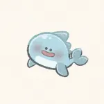 クジラみたいな不思議な生き物のフリーアイコン
