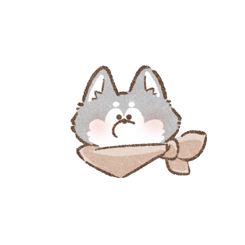 スカーフを巻いた犬さんのフリーイラスト