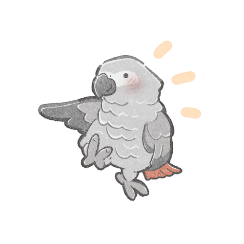 ヨウムのフリーイラスト