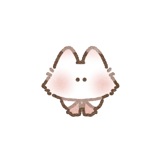 オシャレな白猫さんのフリーイラスト