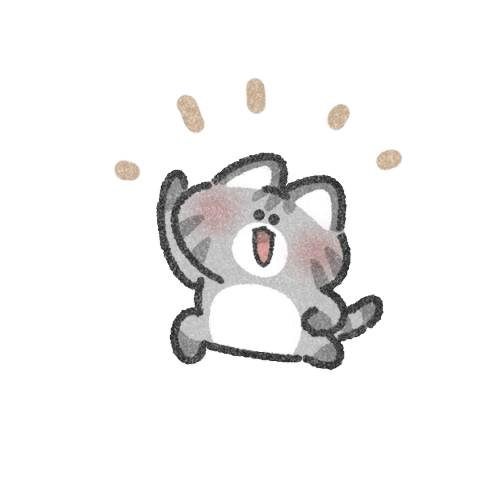 楽しそうなポーズのサバトラ猫さんのフリーイラスト