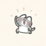 楽しそうなポーズのサバトラ猫さんのフリーアイコン