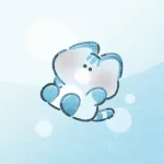 水タイプの猫さんのフリーアイコン