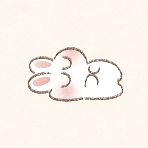 眠る兎さんのフリーアイコン