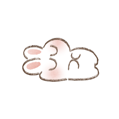 眠る兎さんのフリーイラスト
