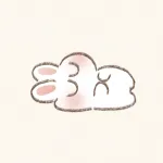 眠る兎さんのフリーアイコン