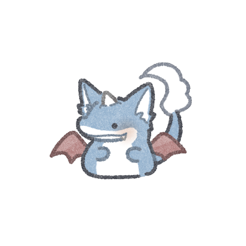 しっぽふわふわドラゴンのフリーイラスト