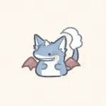 しっぽふわふわドラゴンのフリーアイコン