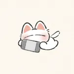 ゲームを楽しむ猫さんのフリーアイコン