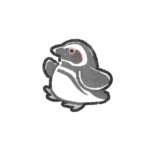 マゼランペンギンのフリーイラスト
