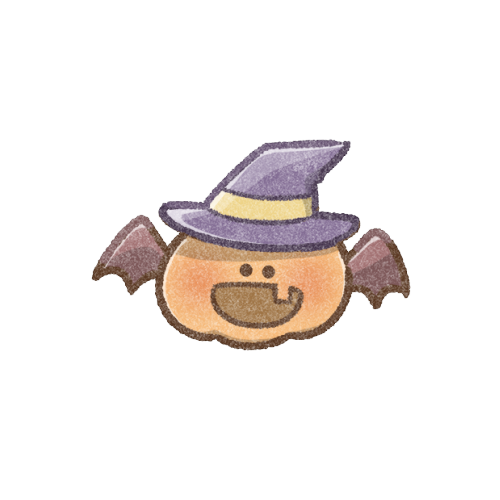 仮装したジャックオーランタンのフリーイラスト