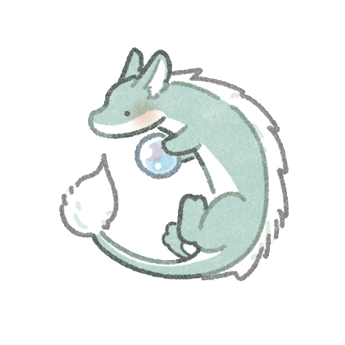 水晶を持ったドラゴンのフリーイラスト