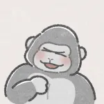 頼もしいゴリラさんのフリーアイコン