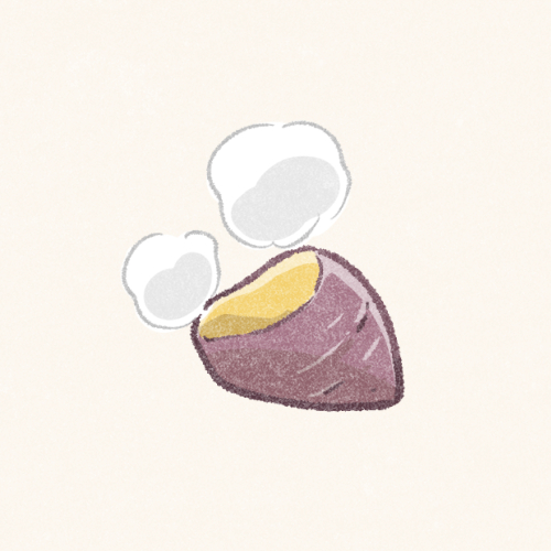 ほかほかの焼き芋のフリーアイコン