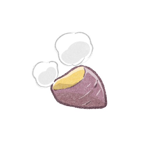 ほかほかの焼き芋のフリーイラスト